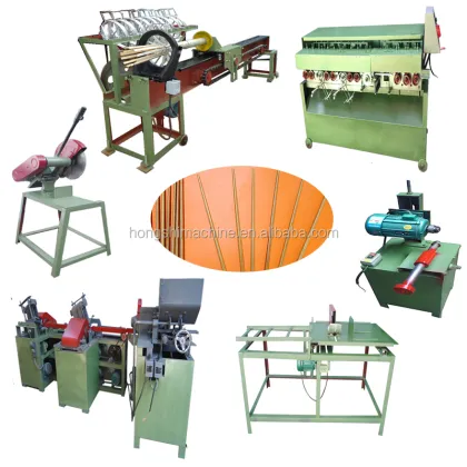 Automatic Wooden Bamboo Stick Making Machine / Chopsticks and Toothpick Manufacturing Equipment