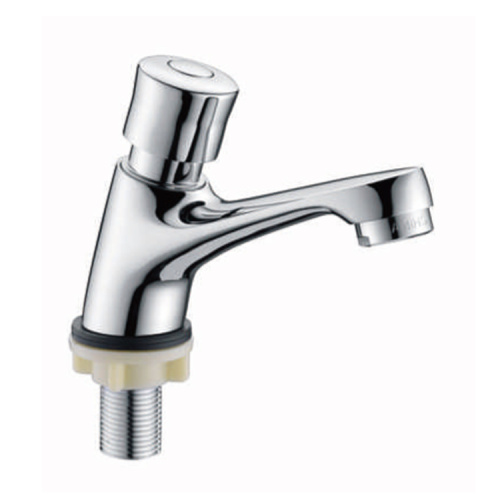 Deck mounted single bathroom faucet for basin