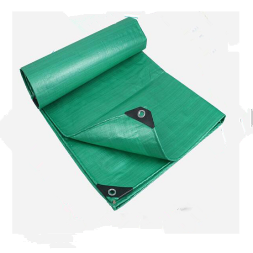 Green color PE tarpaulin for storage