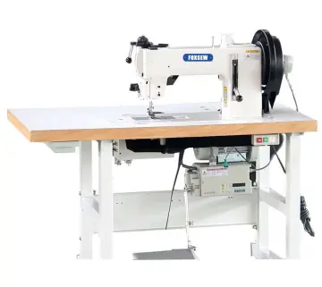 Flat Bed Compound Feed Walking Foot Heavy Duty Lockstitch Sewing Machine
