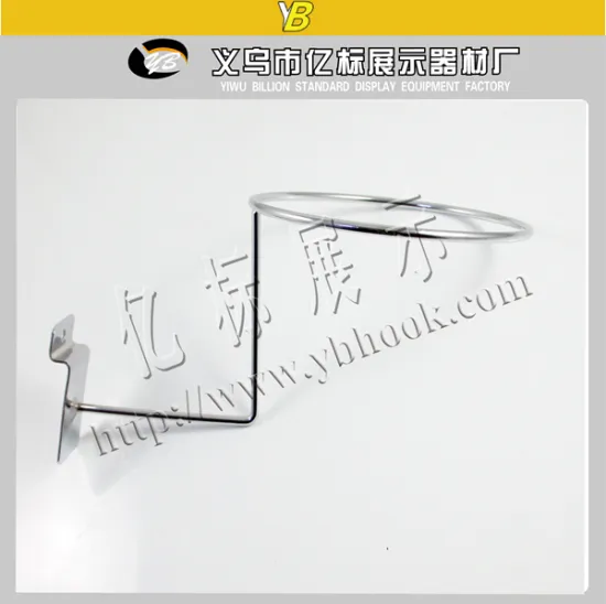 Chrome Plating On wall ball Holder sports ball display Slatwall