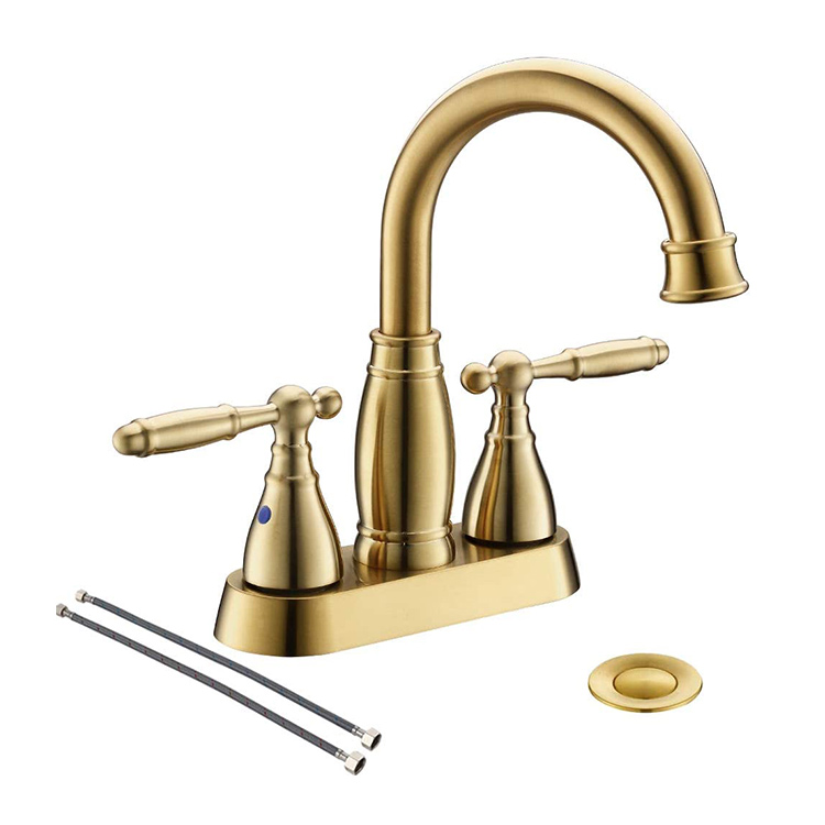 Polished Brass Bathroom Faucet Peerless Matte Gold