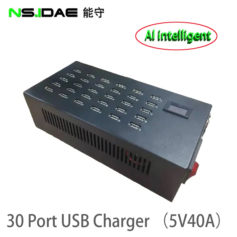 Carregador inteligente USB de 30 portas com luz