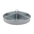 6-compartment galvanized metal turntable