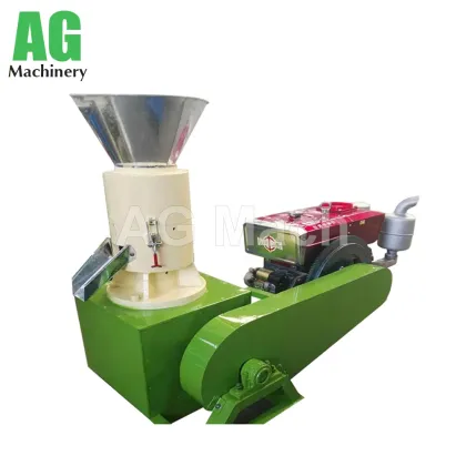 Diesel Flat Die Rice Sunflower Husk Pellet Press Machine