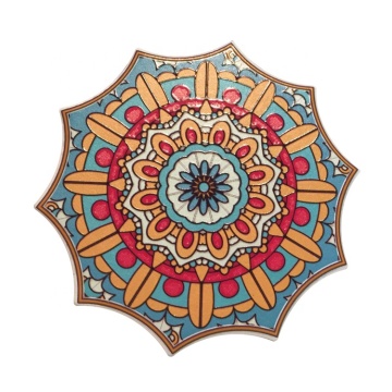 Hot New Custom Sublimation Irregular Ceramic Spot UV Coasters for Home