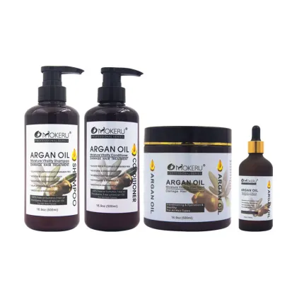 MOKERU Organic Herbal Anti-Dandruff Shampoo with Argan Oil (Sulfate-Free)