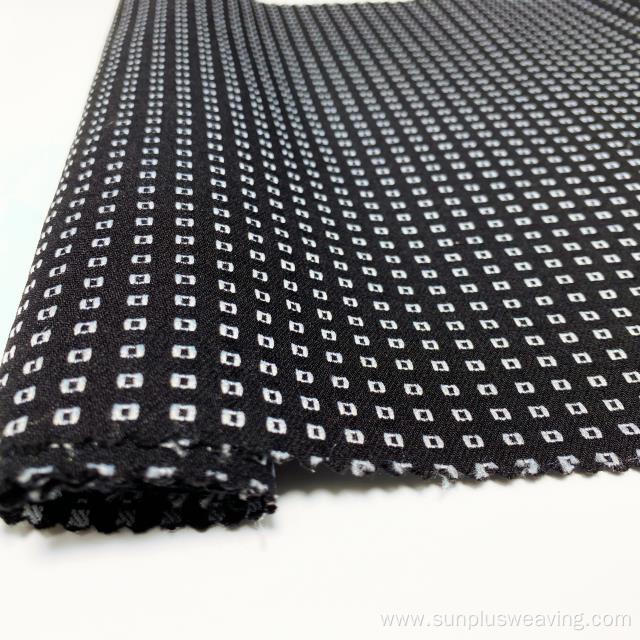 Black white yarn Bengaline fabric for women's Dresses