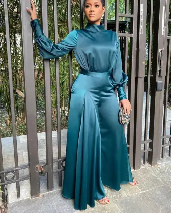African Dresses For Women Africa Clothing Long jumpsuits High Quality Length Fashion African Dashik abaya jumpsuits For Lady