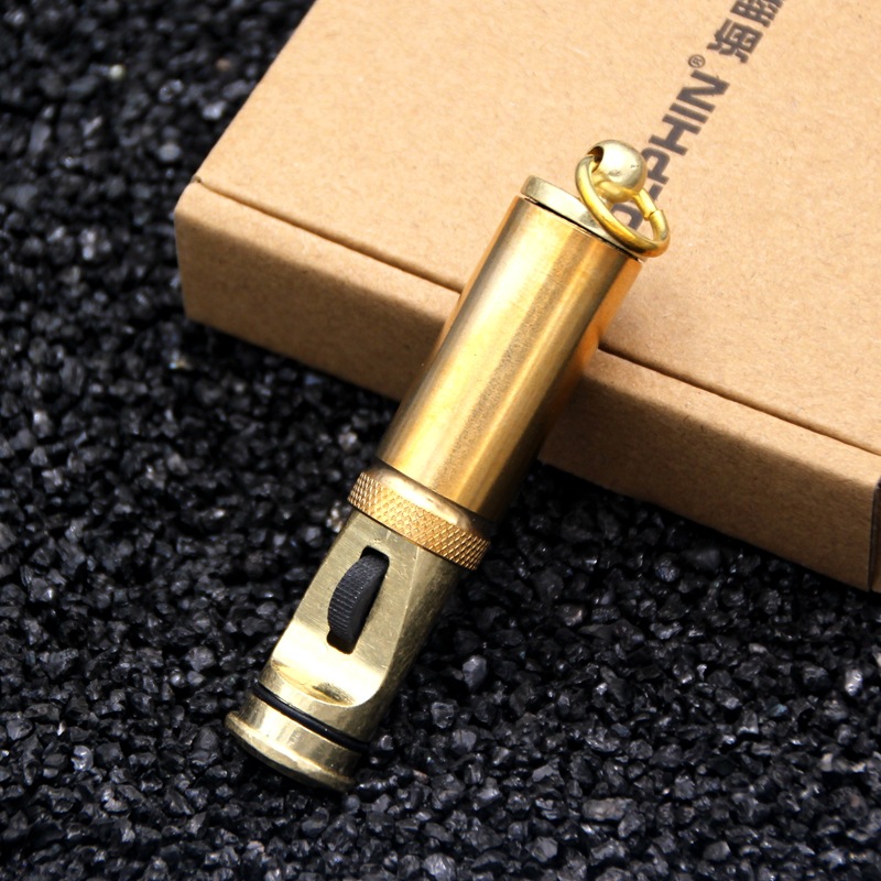 Push-pull Retro Kerosene Lighter Creative Grinding Wheel Lighter Gold Brushed Proesscess Windproof Lighter Small Pandent Lighter