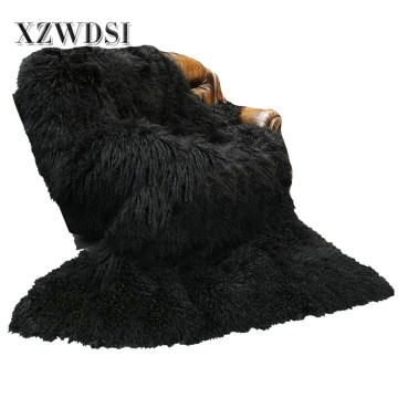 Full Pelt Fashion Mongolian Lamb Fleece Fur Blanket