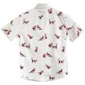 Men Casual Cotton Cat Print Shirt Cartoon Pattern