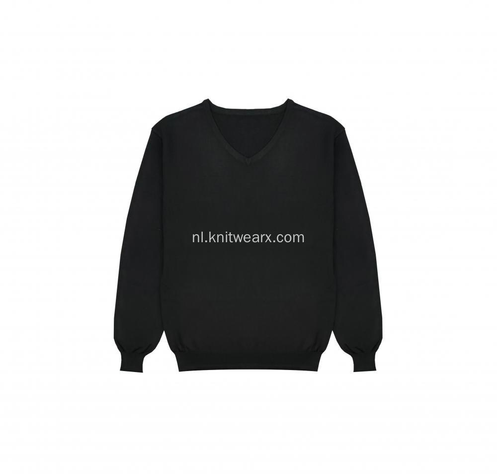 Gebreide herentrui Klassieke anti-pilling pullover met V-hals