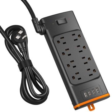 US Electric Extension Board with Power Strip, Multi-Plug Extension Socket Adapter and 3 USB Ports