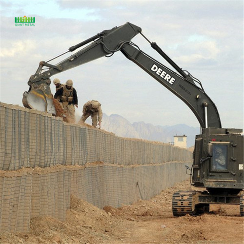 Military sand wall hesco barrier