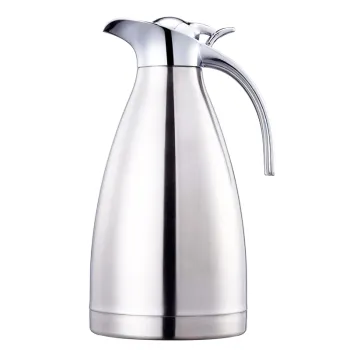 Stainless Steel Insulated Vacuum Thermal Coffee Dispenser Kettle - Home Silver Tea Kettle with Plastic Material