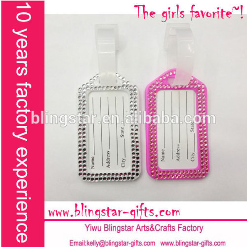 plastic bling luggage tags