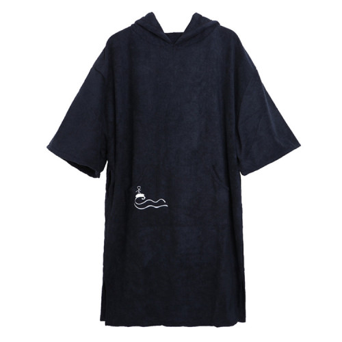 100% cotton terry fabric beach surfing poncho