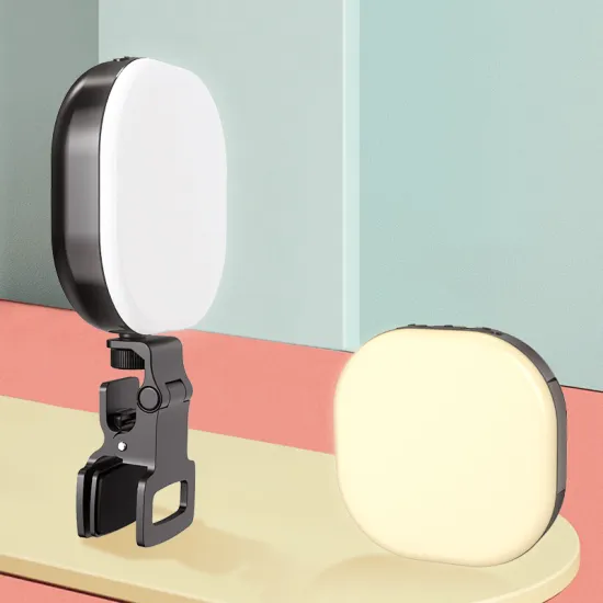 Rechargeable 20 LED Video Light 7000K 4W Fill Light Lamp with Clip for Video Conferencing
