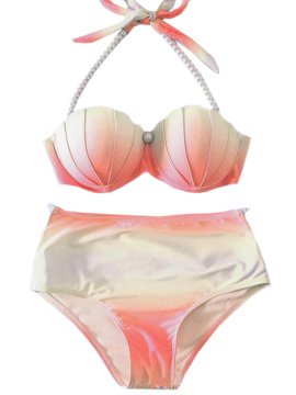 New Style Women Sexy Halter Bikini Sets Female Fashion Shadow Two Pieces Swimwear