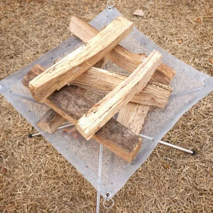 Stainless Steel Folding Campfire Rack for BBQ and Heating