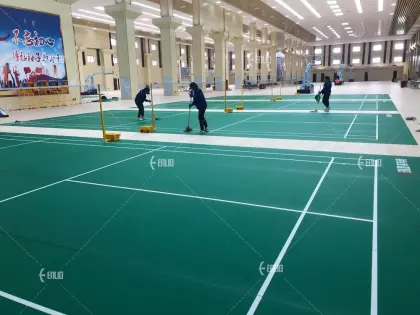 Enlio safest, most durable indoor badminton surface
