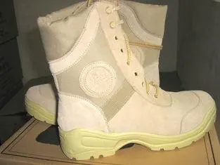 Short Cow Suede Leather Boots Military Footwear In Mud / Bl