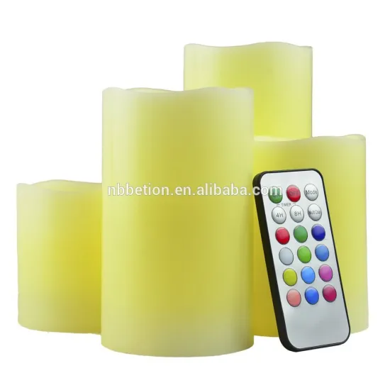 4pcs flameless wax led candle with remote control Nonflammable Wax Battery Operated Pillar Candle Color Changing / Light candle