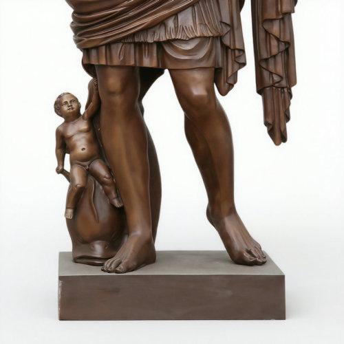 Bronze Augustus Statue with Propaganda Armor Reliefs