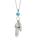 Howlite Feather Hexagonal Prism Pendant Choker Necklace