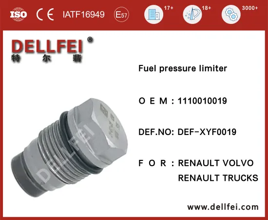 Fuel Pressure Relief Valve 1110010019 for RENAULT ,RENAULT TRUCKS ,VOLVO