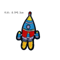 Cheap 3d rocket Embroidery Iron Patches for Clothing