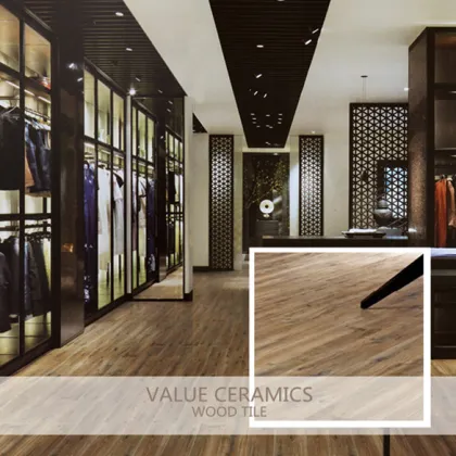 Porcelain tile floor wood grain 160x900mm