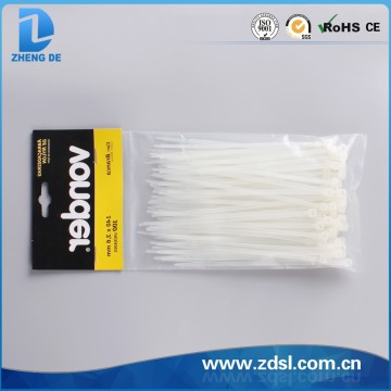 UL SGS ROHS CCC 100pcs packed nylon cable ties