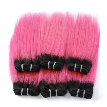 Straight Wholesale Bundle Virgin Hair With Lace Closure, Ombre Dyed Color Bone Straight Human Hair Bundles With Closure