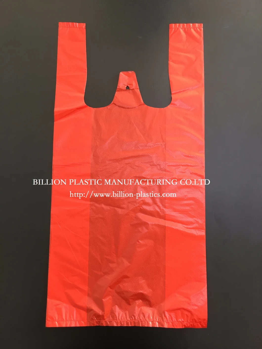 HDPE Plastic T-Shirt Vest Handle Bag with Logo Smiley Printing