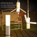 Multifunktionale, tragbare, wiederaufladbare Outdoor-Klapp-Campinglampe mit USB-C-Aufladung und drei Lichtmodi