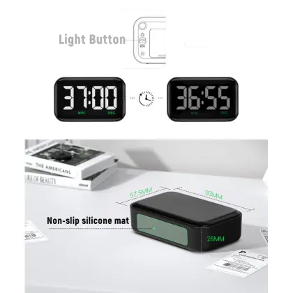 LED Large Screen Electronic Pomodoro Timer - Magnetic Kitchen Countdown Reminder