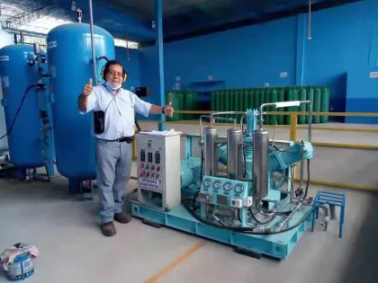 Compact 30Nm³ Oxygen Cylinder Filling Compressor - 200 Bar Air Booster Compressor