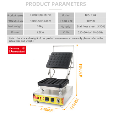 Machine de coquille de tarte à œufs manuelle pour NP-850