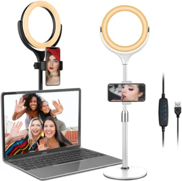 Adjustable Selfie Ring Light with Phone Holder & Stable Base