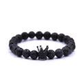 Piedra de lava mujer Crown Stretcth Bracelet