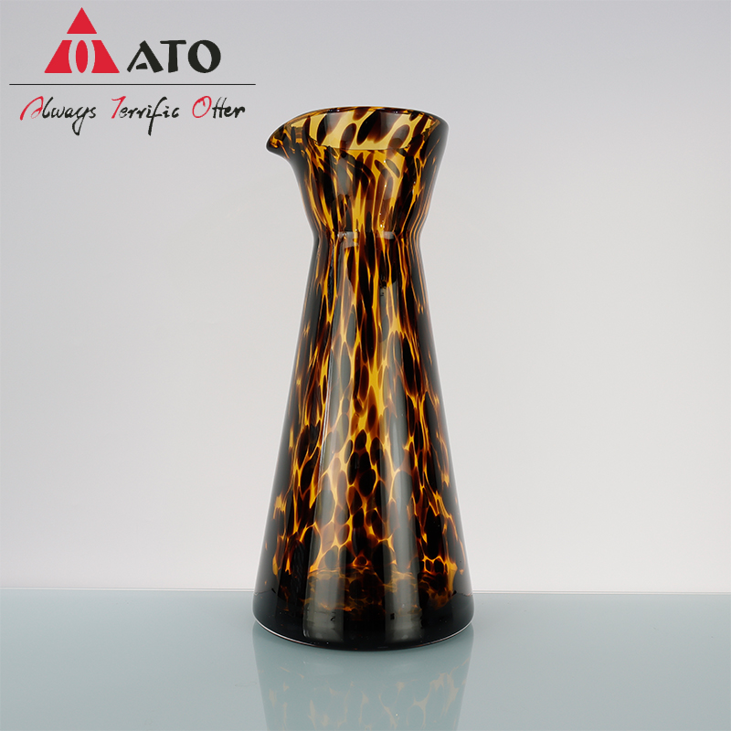 Ato Home Decorary Оптовое леопардовое стеклянная ваза