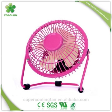 Metal frame USB table fan 4'' 6'' desktop gift fan