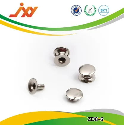 Made in China double cap metal rivet for leather bag