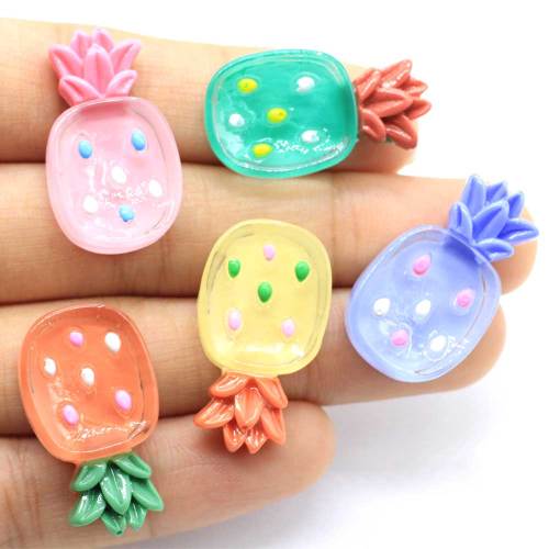 Mooie Mini Ananas Vruchten Charms 100 stks / zak Voor Meisjes Haar Kleding Accessoires Telefoon Shell DIY Spacer