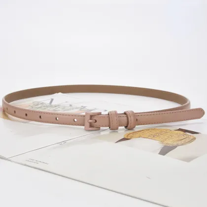 Luxury Designer Multicolor Retro Cowhide Belt with Joker Theme for Women