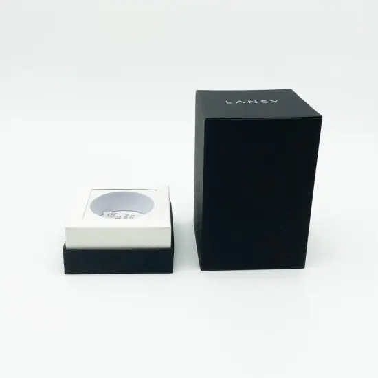 Black Texture Paper Box For Perfume Bottle