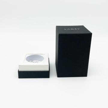 Black Texture Paper Box For Perfume Bottle