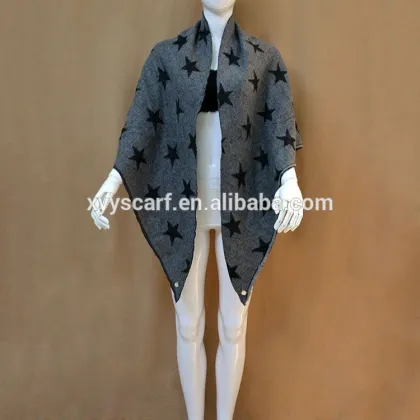 hangzhou factory new design double face cashmere triangle head scarf